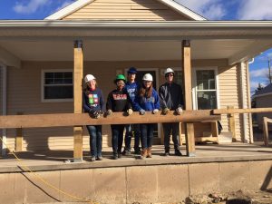 EWB members give back to the local community by helping with construction